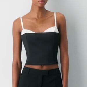 Aritzia Ten Hypnotize Satin Bustier Top Size 0 NWT